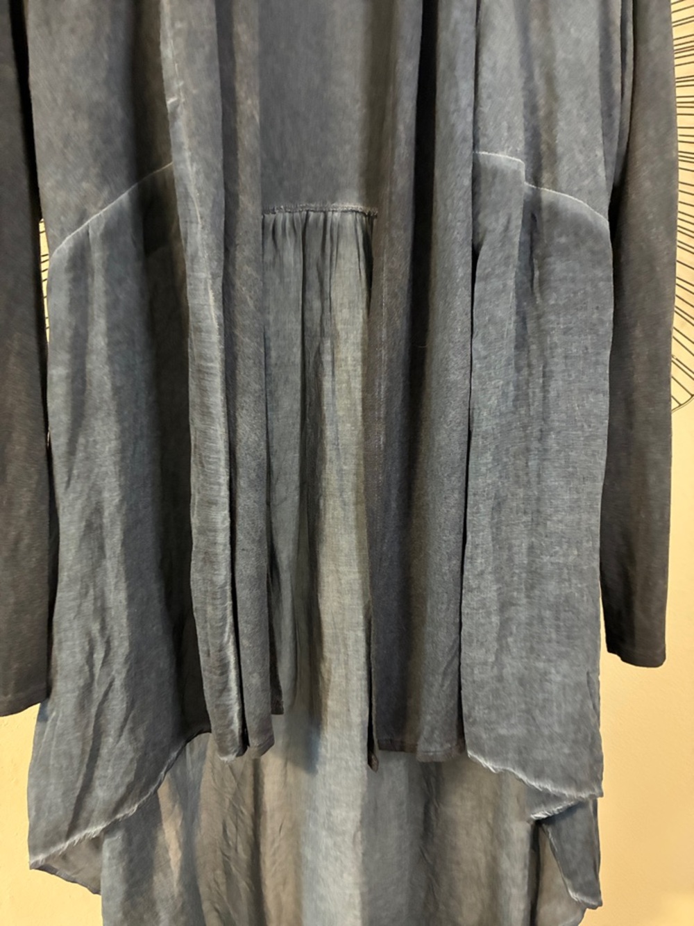 T Party Cardigan Duster Denim Blue Wash Size M - Picture 3 of 8